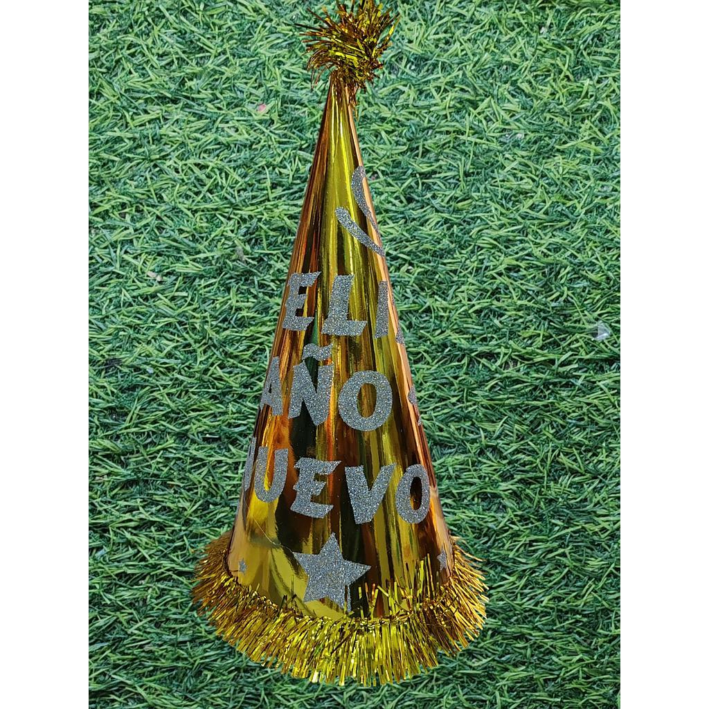 Gorro Cono Metalico Año Nuevo