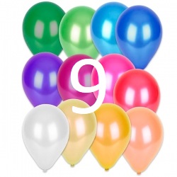 Globo perlado #9 latex x100 Und