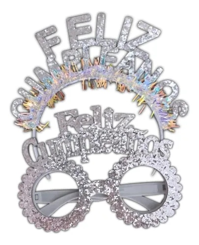 Set De Vincha, Lentes y Toper De Happy Birthday