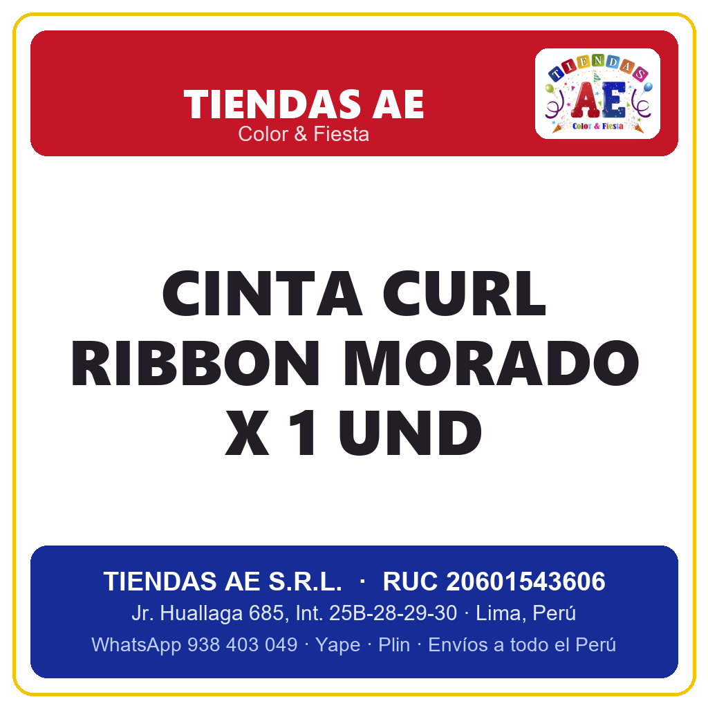 CINTA CURL RIBBON MORADO X 1 und  (copia)