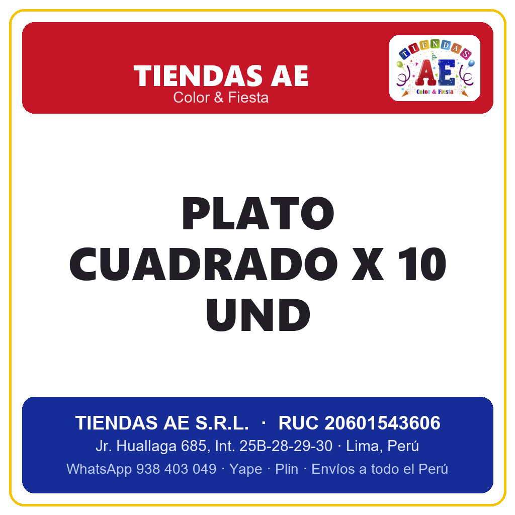 PLATO CUADRADO X 10 und (copia)