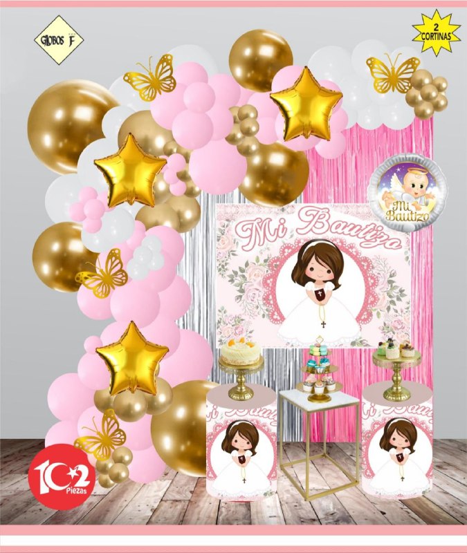 ARCO  ORGANICO DE GLOBO CON 1 CORTINA 100 Pz LET'S GO
