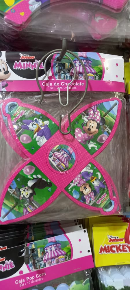 CAJA PARA CHOCOLATE SET X 25 UND MINNIE