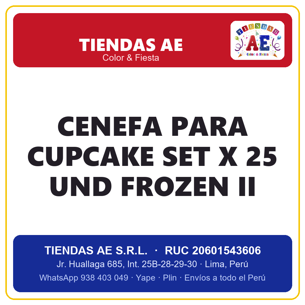 CENEFA PARA CUPCAKE  SET X 25 UND FROZEN II