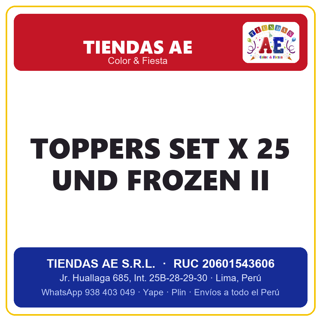 TOPPERS SET X 25 UND FROZEN II