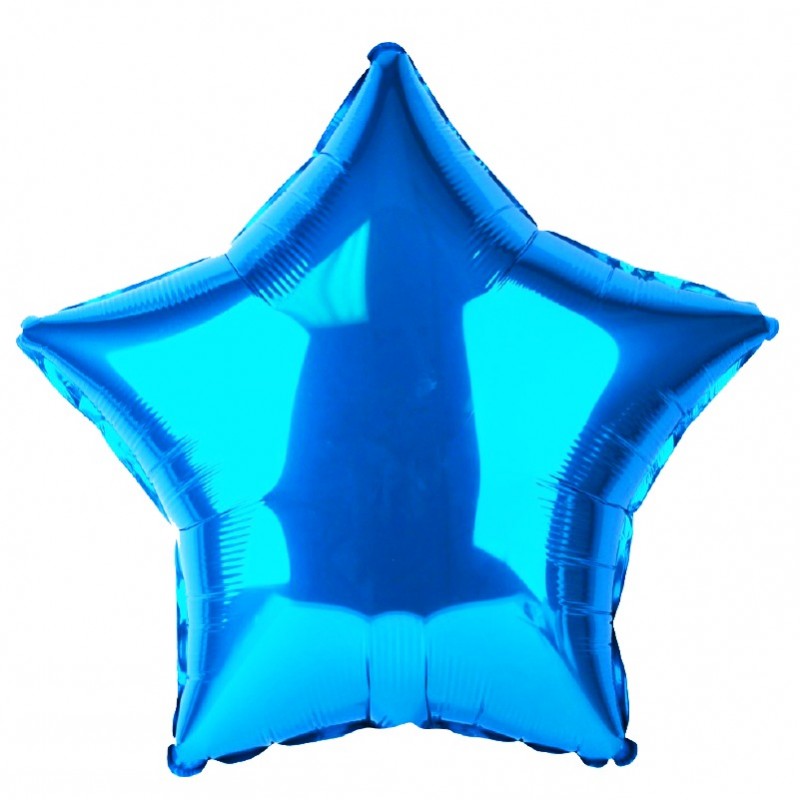 GLOBO  METALICO ESTRELLA O CORAZON COLOR ENTERO #10