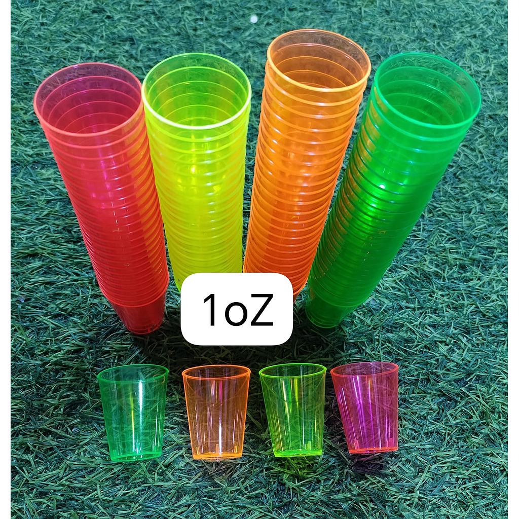 Vaso Acrilico #1 Oz De Colores X25 Und