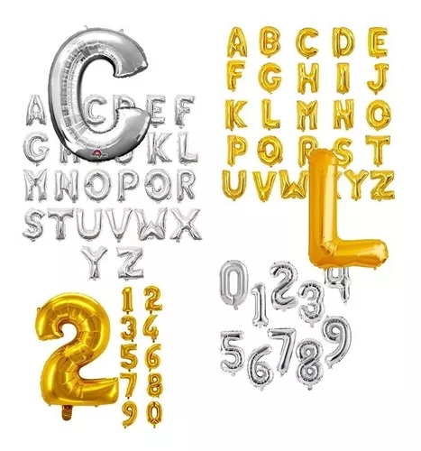 Globos Metalicos De Letras X 1 Und