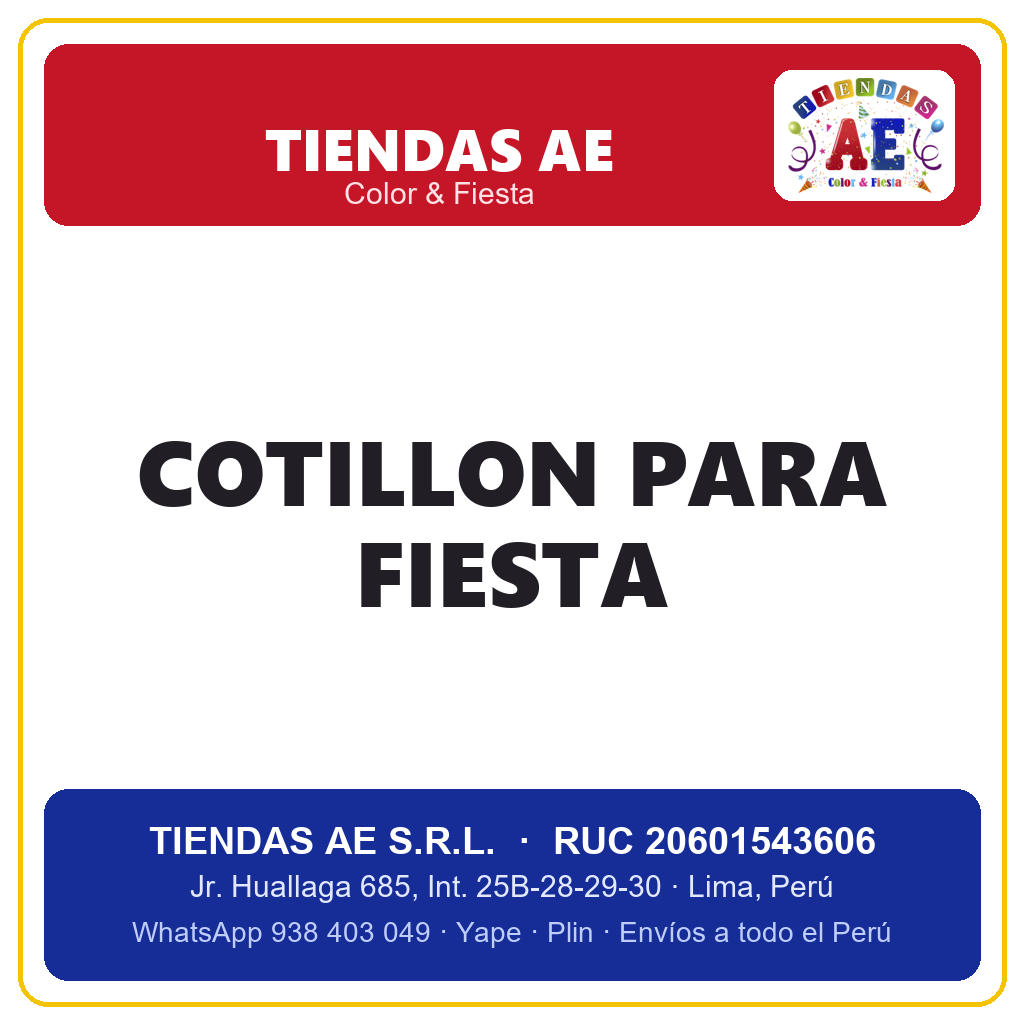 COTILLON PARA FIESTA