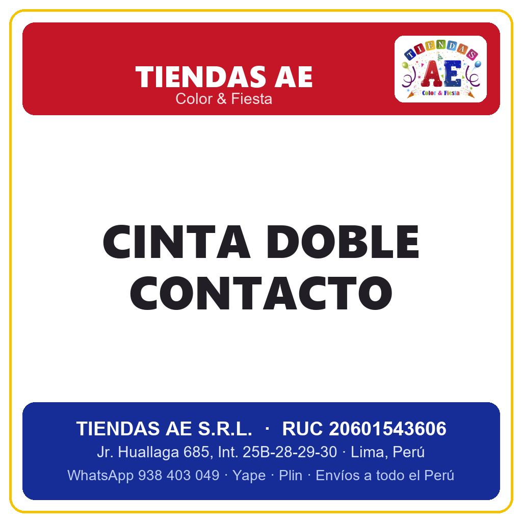 CINTA DOBLE CONTACTO