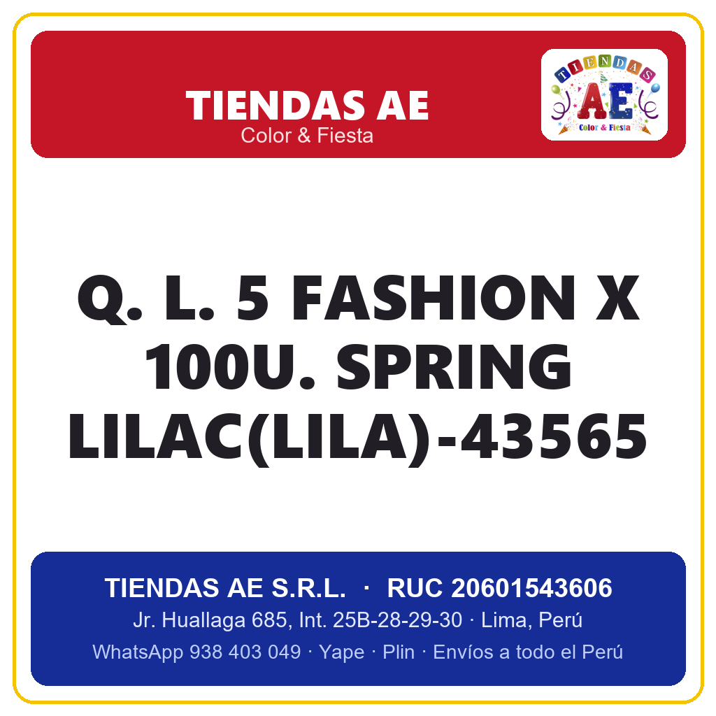 Q. L. 5  FASHION X 100U. SPRING LILAC(LILA)-43565