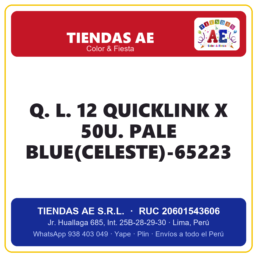 Q. L. 12  QUICKLINK X 50U. PALE BLUE(CELESTE)-65223