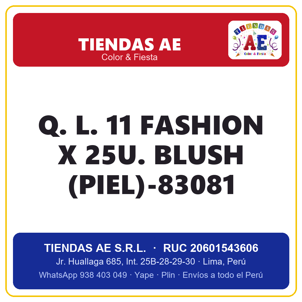 Q. L. 11  FASHION X 25U. BLUSH (PIEL)-83081