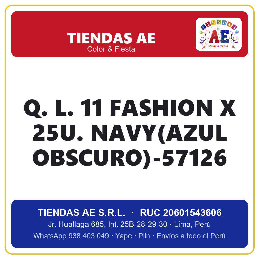 Q. L. 11  FASHION X 25U. NAVY(AZUL OBSCURO)-57126