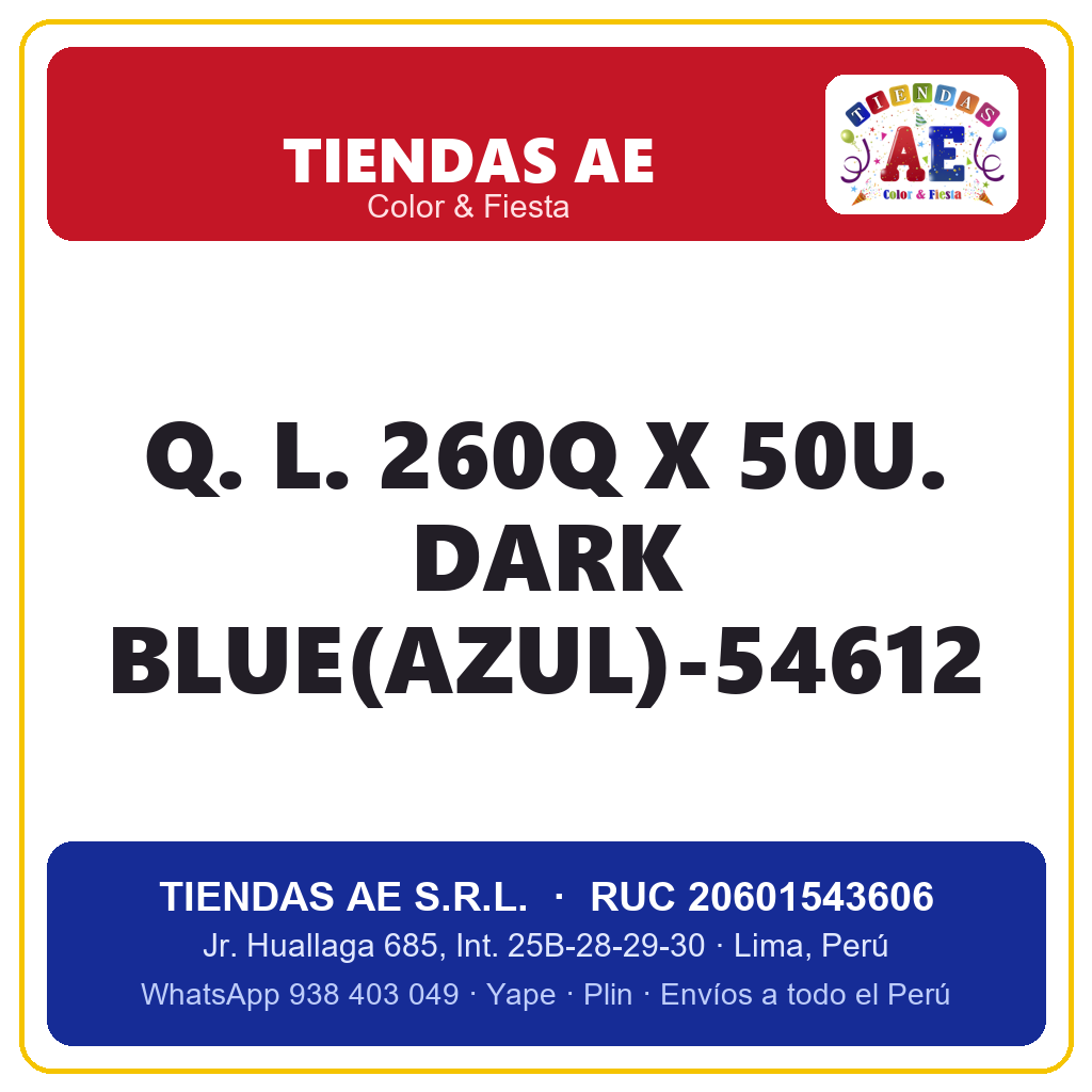Q. L. 260Q X 50U. DARK BLUE(AZUL)-54612