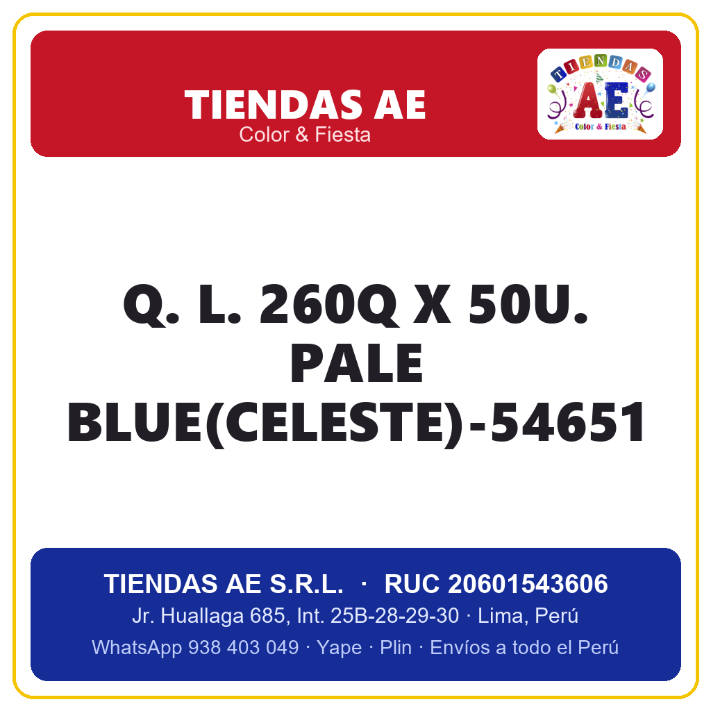 Q. L. 260Q X 50U. PALE BLUE(CELESTE)-54651