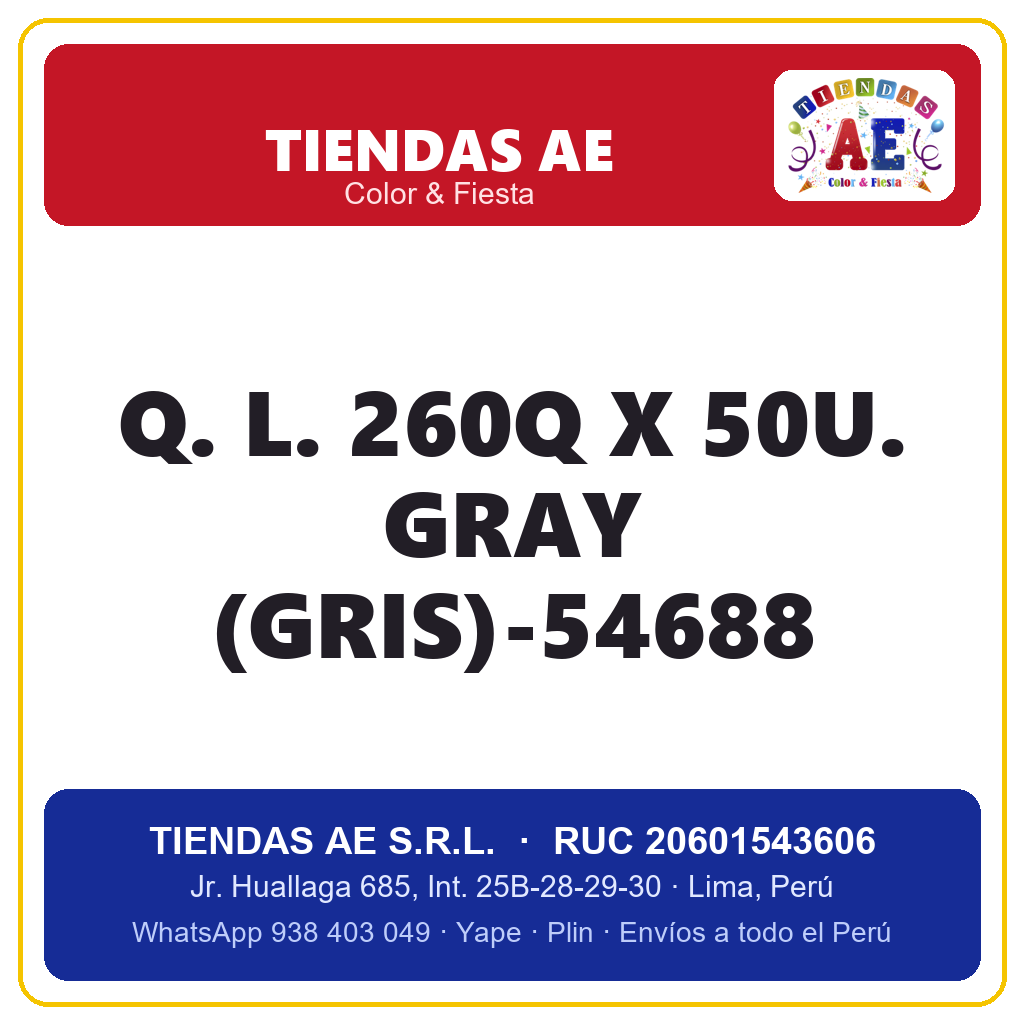 Q. L. 260Q X 50U. GRAY (GRIS)-54688