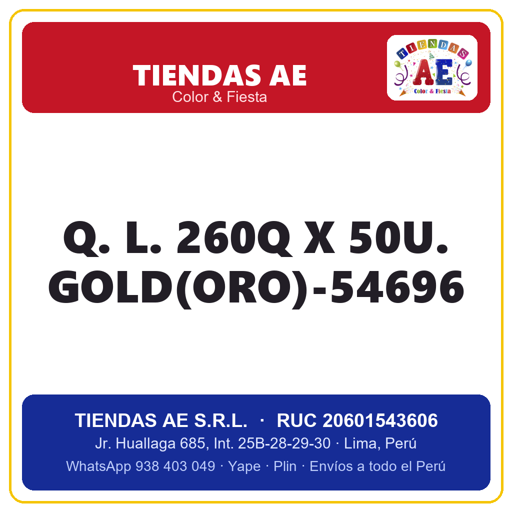 Q. L. 260Q X 50U. GOLD(ORO)-54696
