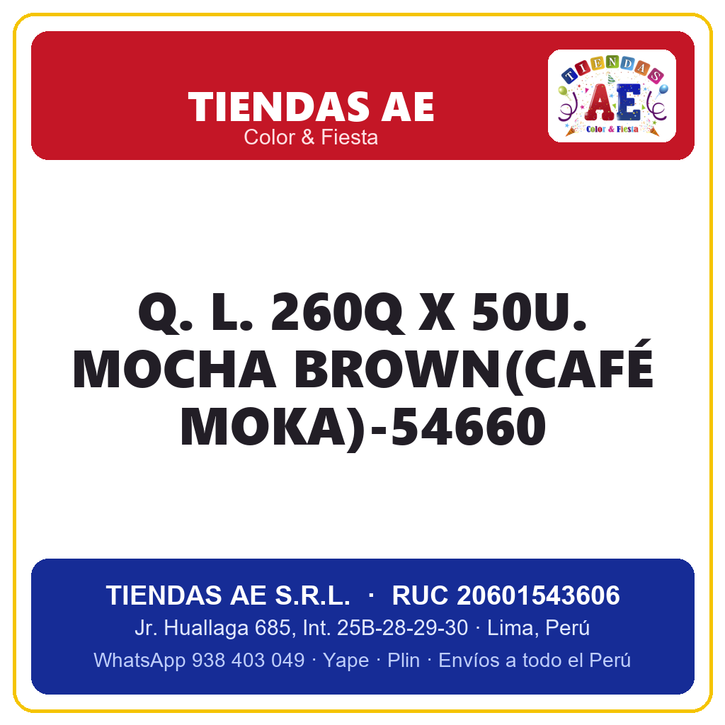 Q. L. 260Q X 50U. MOCHA BROWN(CAFÉ MOKA)-54660