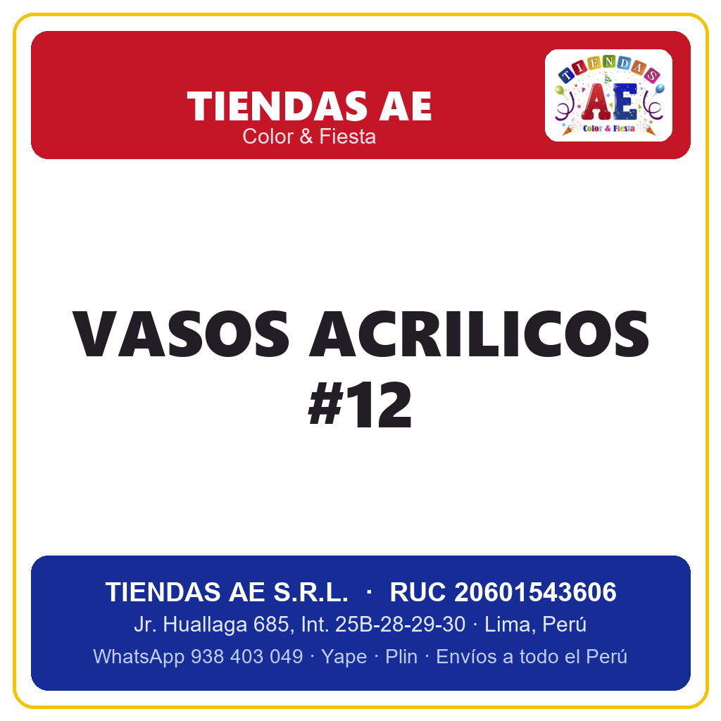 VASOS ACRILICOS #12