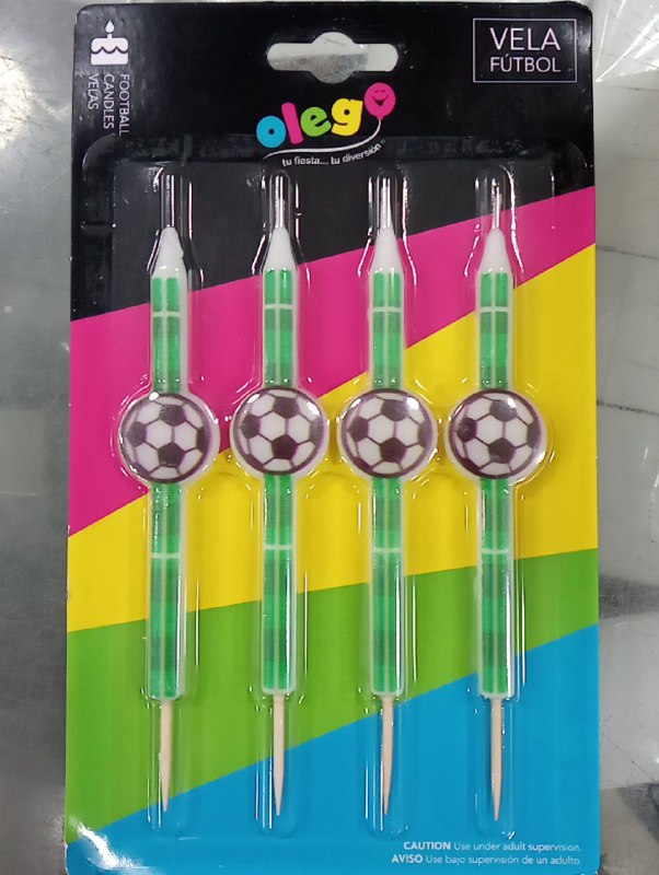 VELA PELOTA CON PALITO X4 FANTASY