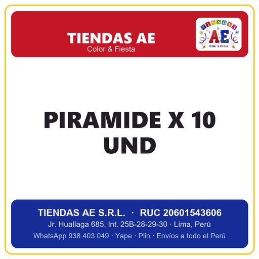 [CA-CO-002697] PIRAMIDE X 10 UND