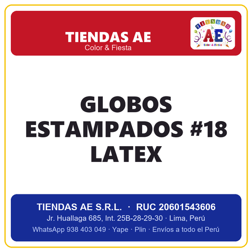 [[P-SI-002710] Globos Estampados #18 Latex