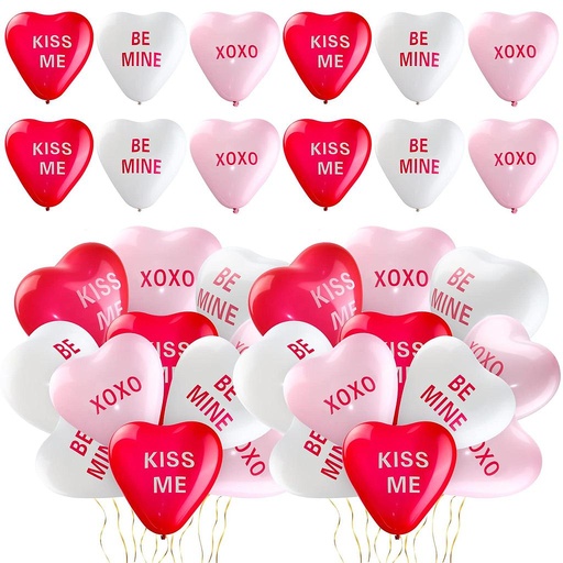 [JBKBJKL-.] Globo Corazon Estampado #10 X100 Unds