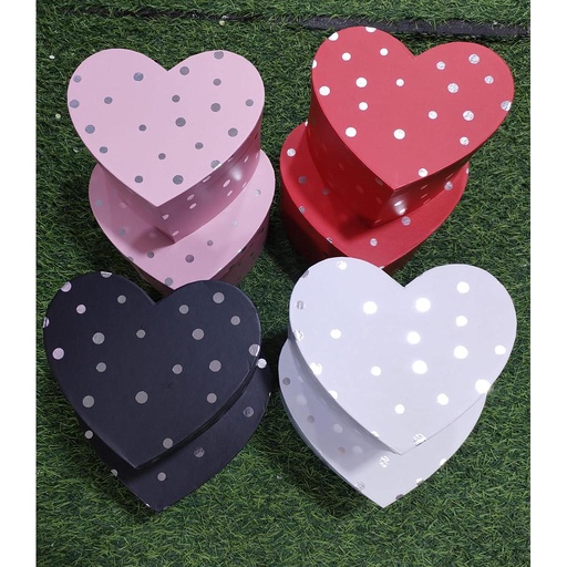 [CA2086] Caja De Corazón Con Puntos x2 Unds