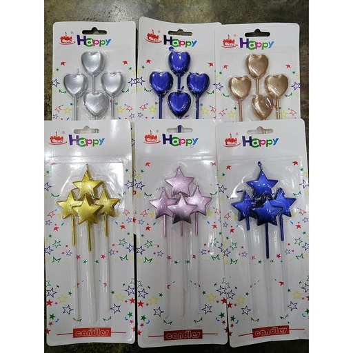 [p241] VELA CORAZON Y ESTRELLAS  X 4