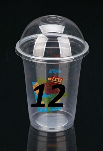 [p506] VASOS PET TAPA DOMO # 12 X 50 und   (copia)