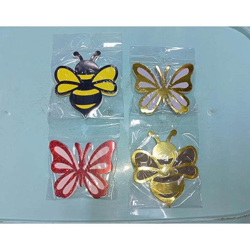 Abejas/ Mariposas Doble Color 6.5 Cm x10 Unds