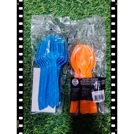 [CTC] Cucharas, Tenedores, Cuchillos De Plastico x10 Unds