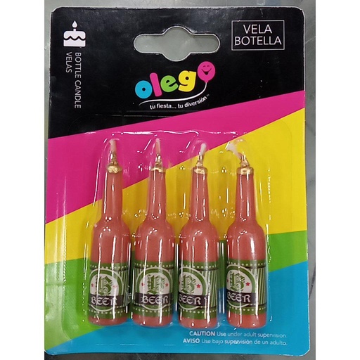 [V236073] VELA BOTELLA X4 UNID OLEGO