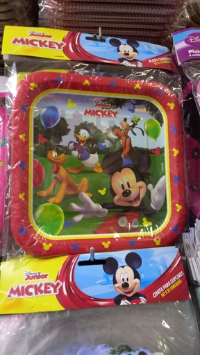 [MCK-600] PLATO CUADRADO SET CX 10 UND DE 9" MICKEY