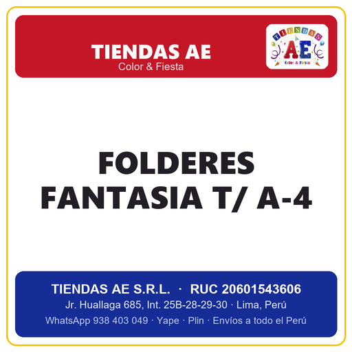 [FO-SI-001569] FOLDERES FANTASIA T/ A-4