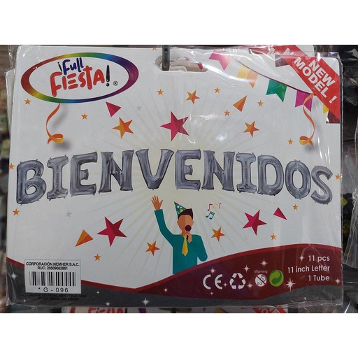 [BL-CO-001575] Blister Letra Por Letra Bienvenidos