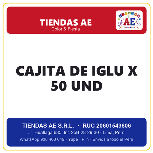 [CA-CO-001612] CAJITA DE IGLU X 50 und (copiar)