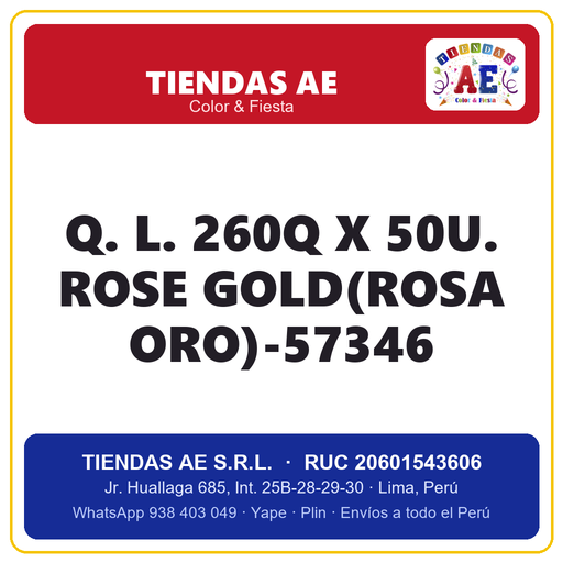 [Q.-SI-002592] Q. L. 260Q X 50U. ROSE GOLD(ROSA ORO)-57346