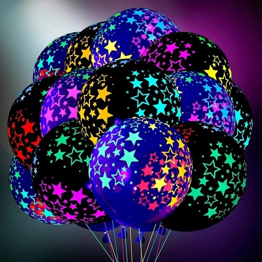 [BNE12] BOLSA DE GLOBO NEON ESTAMPADO #12 X 50 UNID